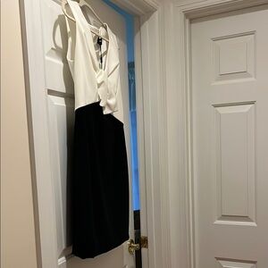 Elegant Black and White Dress